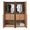 Manhattan Comfort Lee Wardrobe Closet 2.0 in Golden Brown, 2PK 2-WC002-GB